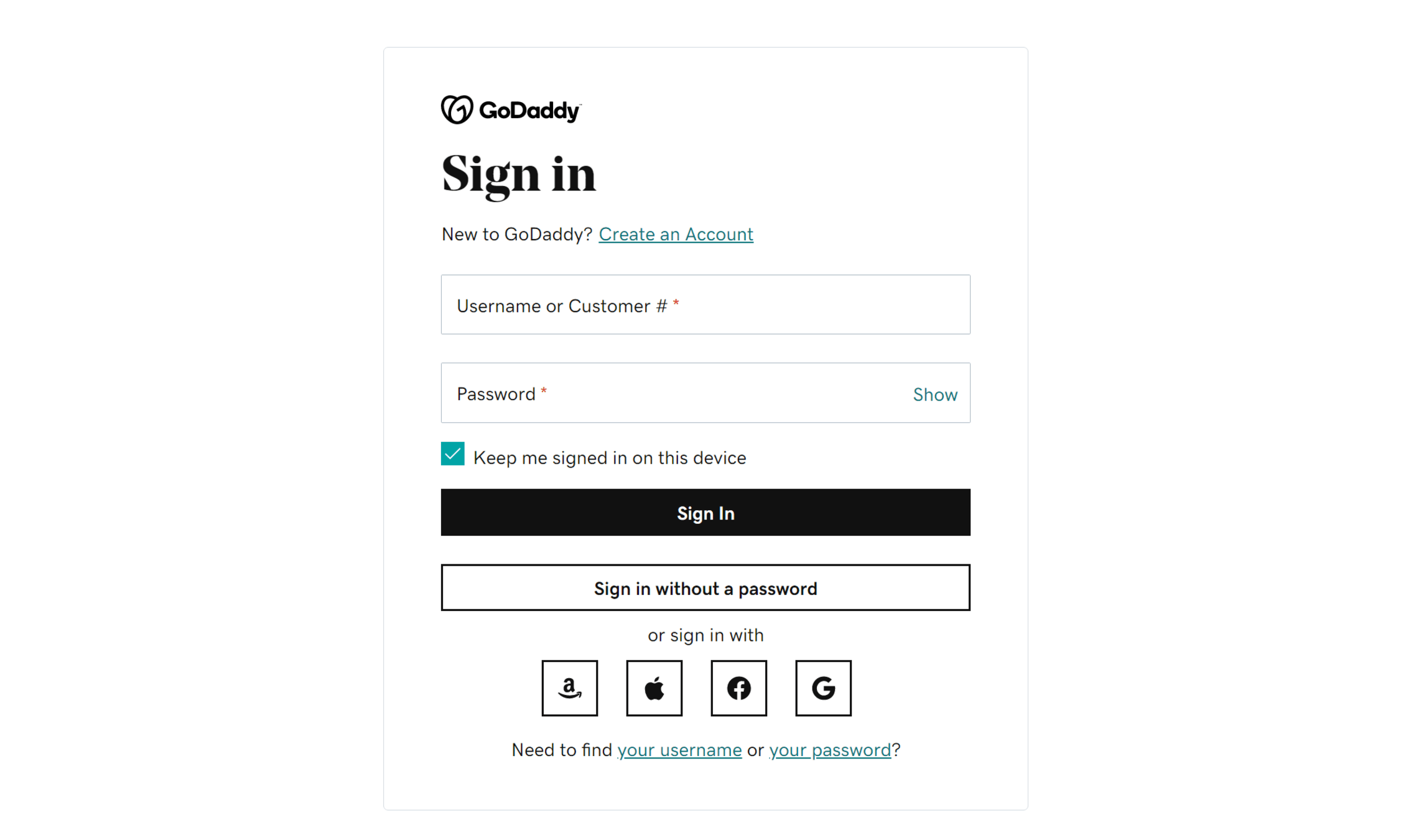 Log in to your GoDaddy Client Area.